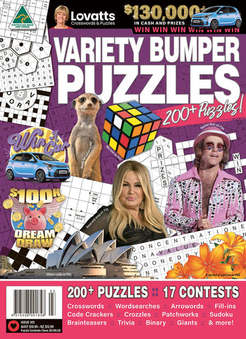 Variety Bumper Puzzles Issue 143 | LovattsMagazines.com.au